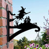 Witch and Haunted Castle Metal Hanging Bracket Plant Stand PS174