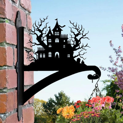 Halloween Castle Metal Hanging Bracket Plant Stand PS163