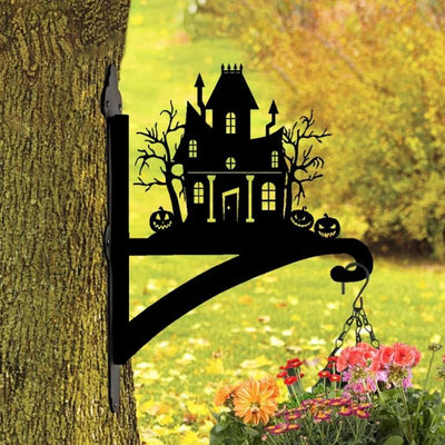 Haunted House Metal Hanging Bracket Plant Stand PS150