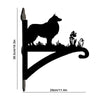 Collie Dog Metal Hanging Bracket Plant Stand PS083