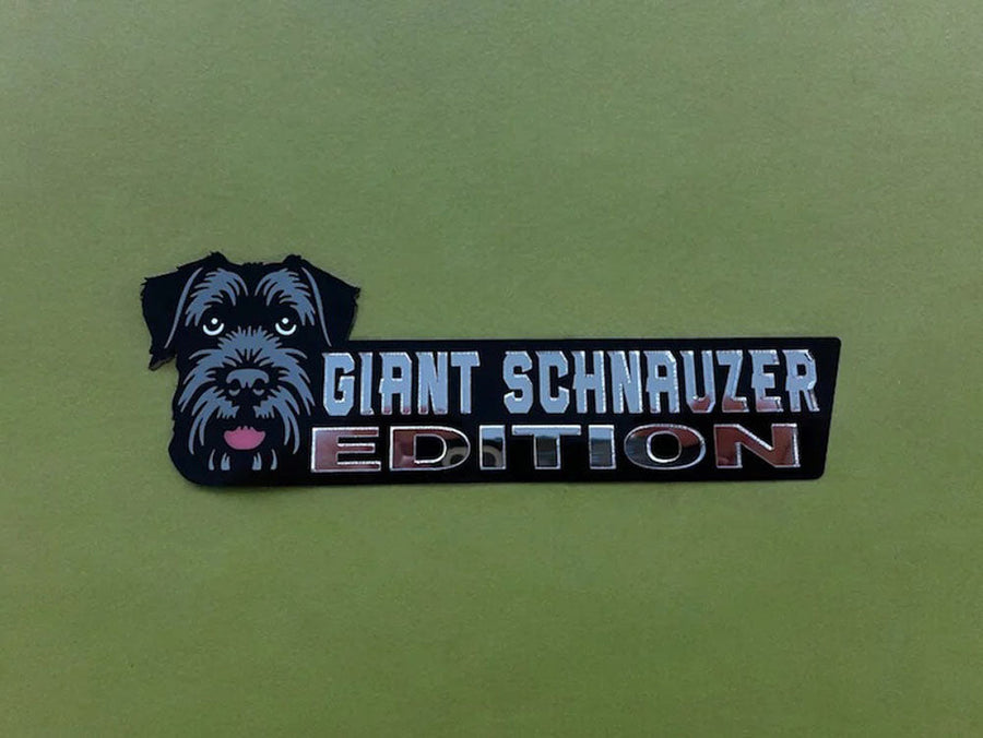 Giant Schnauzer Car Badge Laser Cutting Car Emblem CE064