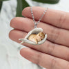 Munchkin Cat Sleeping Angel Stainless Steel Necklace SN181