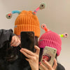 Winter Parent-Child Cute Glowing Little Monster Knit Hat