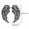 1 Pair Angel Wings Metal Wall Art With Led Lights