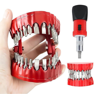 Denture Drill Bit Holder with 28 Bits Set