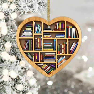 Book Lovers Heart Ornament