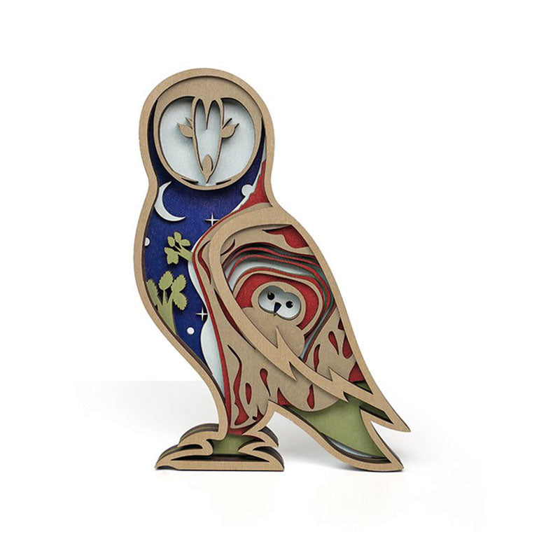 Barn Owl Carving Handcraft Gift