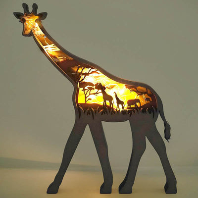 Giraffe Carving Handcraft Gift