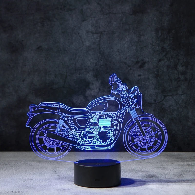 Motorcycle 3D Illusion Lamp