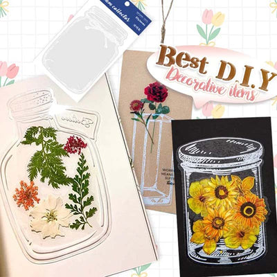 Easy-press Dried Flower Bookmark Sticker Set