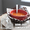 Bowl Cozy Template Cutting Ruler Set - 2PCS (with Instructions)