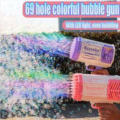 Upgraded Bubble Gun Toy with Colorful Lights