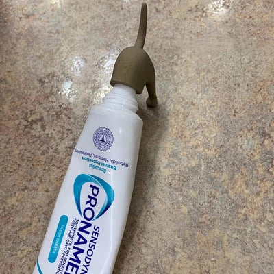 Pooping Dog Butt Toothpaste Topper