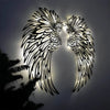 1 Pair Angel Wings Metal Wall Art With Led Lights