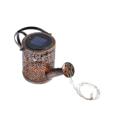 Solar Powered Kettle Showerhead Garden Lamp