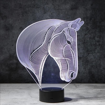 Horse Head 3D Illusion Lamp