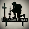 Memorial Metal Plaque for Fallen Soldiers - Let us Not Forget