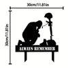 Memorial Metal Plaque for Fallen Soldiers - Always Remember