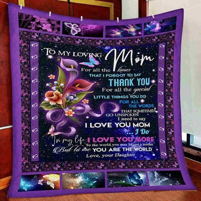 To My Mom - From Daughter  - B099 - Premium Blanket