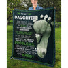 To My Daughter - From Dad - Footprintblanket - A324 - Premium Blanket