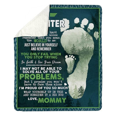 To My Daughter - From Mom - Footprintblanket - A324 - Premium Blanket