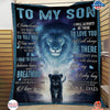 To My Son - From Dad - Lion Love G003 - Premium Blanket