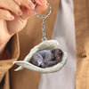 Sleeping Angel Acrylic Keychain German Shorthaired Pointer