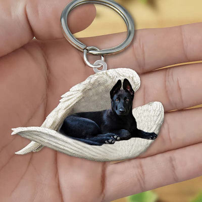 Sleeping Angel Acrylic Keychain German Shepherd SA175