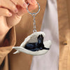 Sleeping Angel Acrylic Keychain German Shepherd SA175