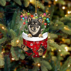 Shiba Inu In Snow Pocket Christmas Ornament SP100