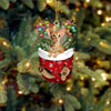 Cat In Snow Pocket Christmas Ornament SP184