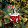Great Dane In Snow Pocket Christmas Ornament SP250