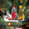 British Shorthair Cat Christmas Ornament SM194