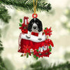 English Springer Spaniel In Gift Bag Christmas Ornament GB075