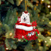 Samoyed In Gift Bag Christmas Ornament GB127