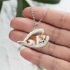 Chihuahua Sleeping Angel Stainless Steel Necklace SN017