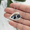 English Springer Spaniel Sleeping Angel Stainless Steel Necklace SN094