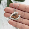 Labradoodle Sleeping Angel Stainless Steel Necklace SN108