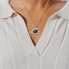 Black Boxer Sleeping Angel Stainless Steel Necklace SN116