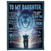To My Daughter - From Dad - Lion Love G003 - Premium Blanket