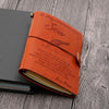 Enjoy The Ride - Engraved Leather Journal Notebook