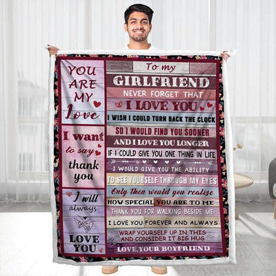 To My Girlfriend - From Boyfriend - B200 - Premium Blanket