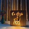 Reindeer Wooden Decorative Light