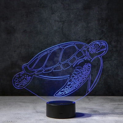 Turtle 3D Illusion Lamp