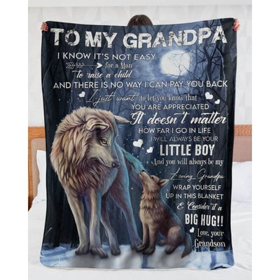 To My Grandpa - From Grandson  - A371 - Premium Blanket