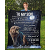 To My Son - From Dad - Wolfblanket - A323 - Premium Blanket