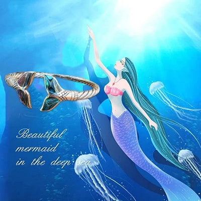 Mermaid Tail SS Bangle Bracelet